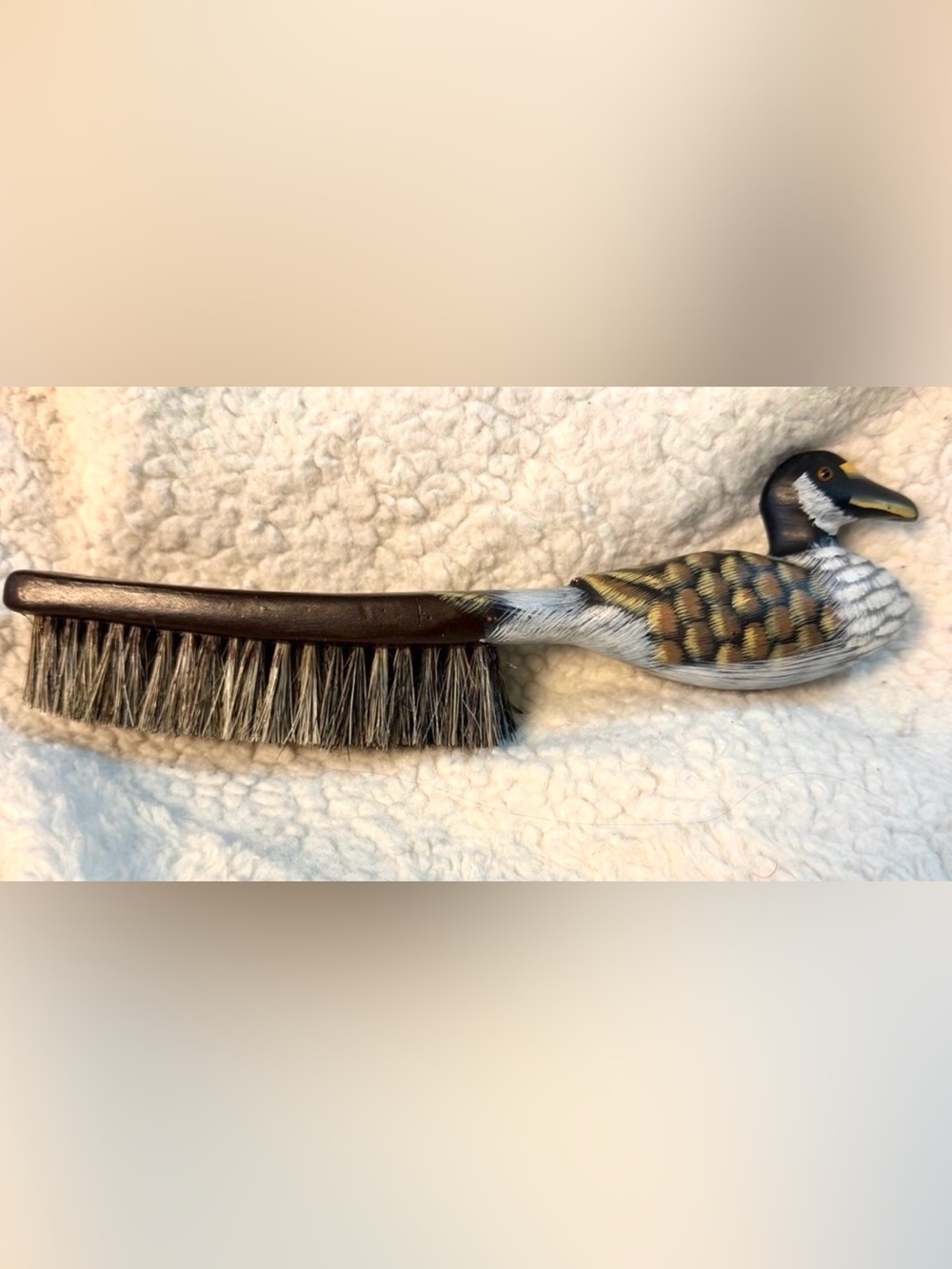 Vintage Mid-Century Duck Handle Boot Brush - Picture 1 of 12